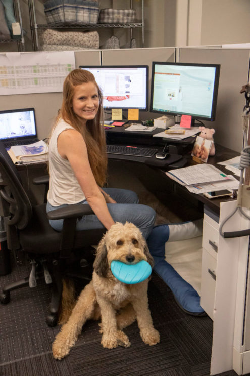 Worldwise team member with her dog